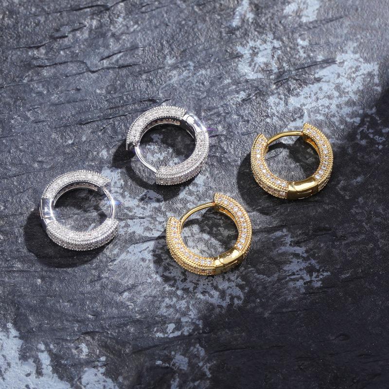 Luxury Designer Earrings Hip Hop Jewelry Iced Out Earring Bling Men