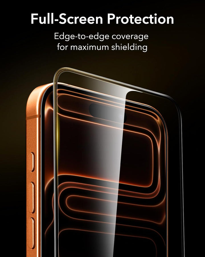 ESR Accessory Glass by Corning™ 3 Pack 9H+ Glass for iPhone 17 Pro Max Screen Protector, Military Grade Shatterproof & Durable with UltraFit Tray