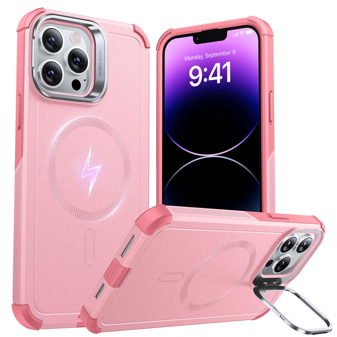 ESR for iPhone 17 Pro Max Case with Stash Stand, 7X Military-Grade Drop Protection with Camera Control, Shock-Absorbing Phone Rugged Cover, Compatible with MagSafe Accessories, Cyber Series, Black