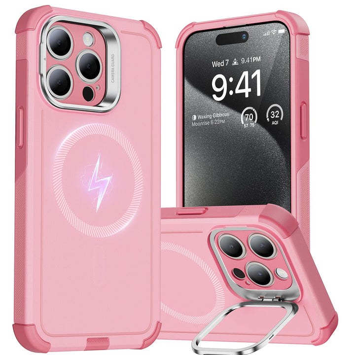 ESR for iPhone 17 Pro Max Case with Stash Stand, 7X Military-Grade Drop Protection with Camera Control, Shock-Absorbing Phone Rugged Cover, Compatible with MagSafe Accessories, Cyber Series, Black