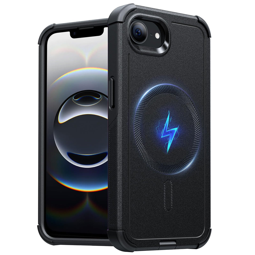 ESR for iPhone 17 Pro Max Case with Stash Stand, 7X Military-Grade Drop Protection with Camera Control, Shock-Absorbing Phone Rugged Cover, Compatible with MagSafe Accessories, Cyber Series, Black