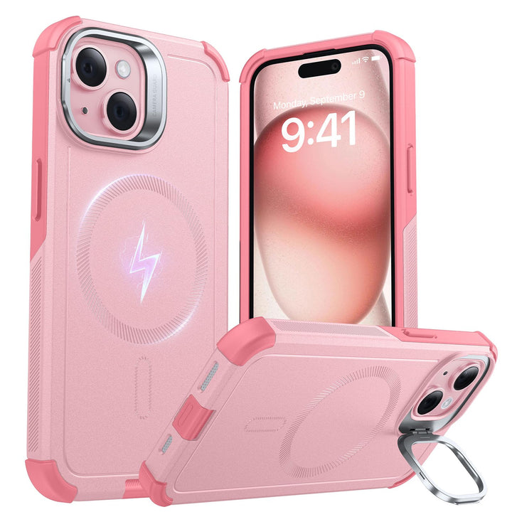 ESR for iPhone 17 Pro Max Case with Stash Stand, 7X Military-Grade Drop Protection with Camera Control, Shock-Absorbing Phone Rugged Cover, Compatible with MagSafe Accessories, Cyber Series, Black