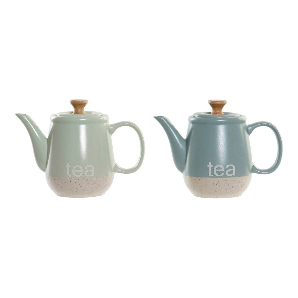 Teapot DKD Home Decor 8424001793235 22,5 x 12 x 16,5 cm Blue Green