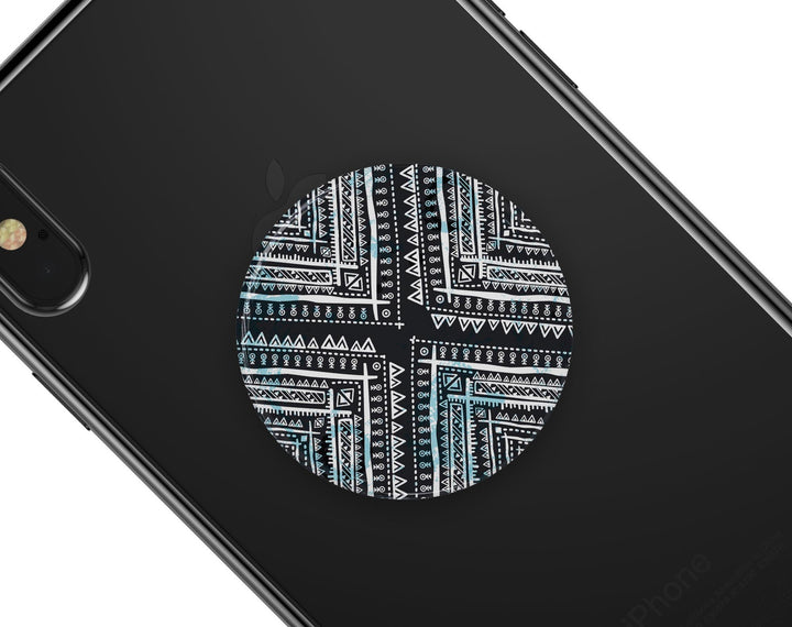 Ethnic Aztec Navy Point - Skin Kit for PopSockets and other Smartphone