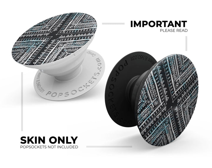 Ethnic Aztec Navy Point - Skin Kit for PopSockets and other Smartphone