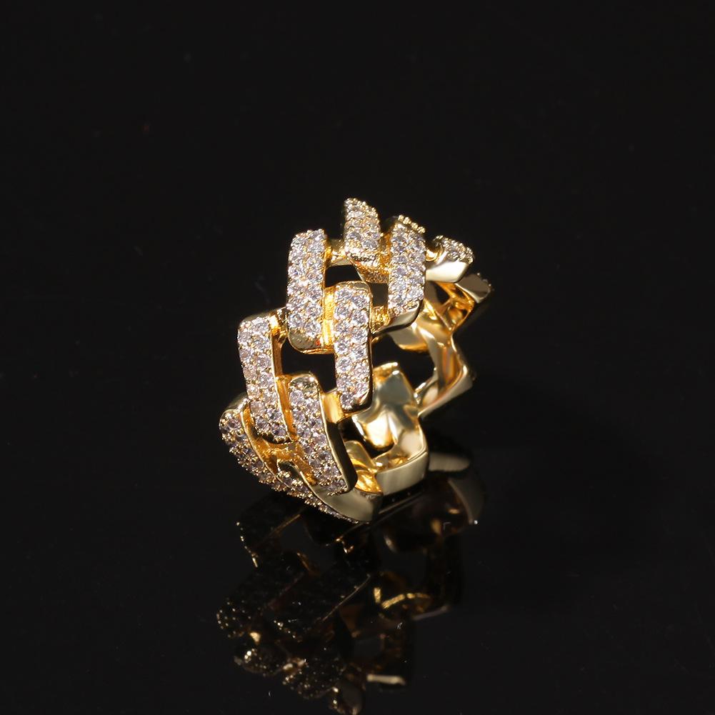 Mens Jewelry Ring Hip Hop Jewelry Iced Out Gold Rings Luxury Gold